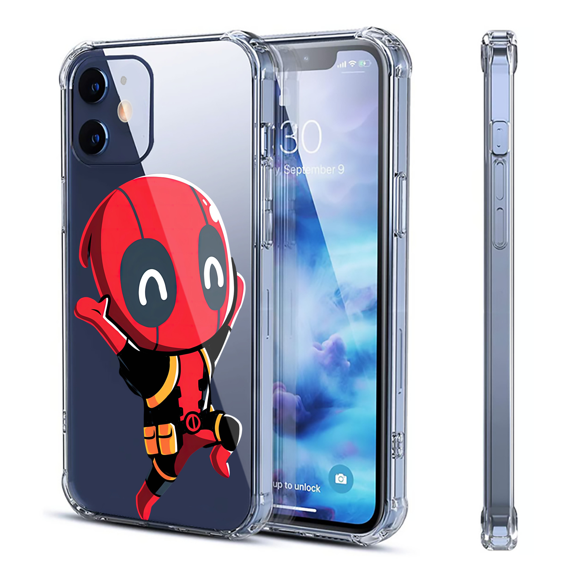 （画像用） Deadpool デッドプール 【iPhone 12シリーズ対応】透明スマホケース（クリアソフトケース）